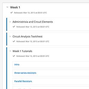 يساعدك الإستوديو على إبقاء مساقاتك منظّمة